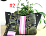 Personalized Waterproof Small Zippered Pink Black Gold Stripe Camo Black Leopard Neoprene Tote