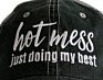 Mess Just Doing My Baseball Hat Stylish Cute Ball Cap Cross Back Tail Cap 3039336