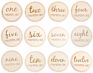 En 71 Wooden Baby Monthly Milestone Cards round Numbers Shower Gift Birth Announcement Disc Record Month Set Photography Props