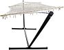 Wq 2 Person Hammock with Cotton Rope Quilted Fabric Pad Hardwood Spreader Bar Hammock with 12 Ft Stand