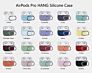In Stock Soft Silicone Earbuds Earphone Case for Airpods Pro 2 1 Shockproof Cover with Hook Ring for Airpod 3 Protective Case