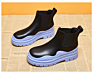 Leather Rain Luxury Chunky Military Combat Cowboy Rain Designer Branded Platform Heel Ankle Women's Boots