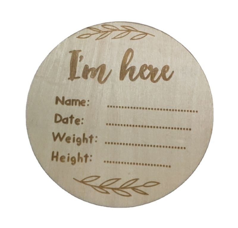 Nursery Milestone Card Set Pregnancy Milestone Laser Cut Wooden Baby Nursery Decor