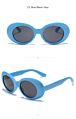 Retro Oval Thick Frame Sunglasses Women round Black Sunglasses