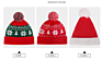 Warmth Acrylic Knitted Adult Jacquard Snowflake Ball Christmas Beanies Hat