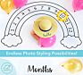 F1921 Photography for Newborn Gift Grass Ring Pattern Flannel Baby Milestone Blanket