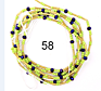 Gaby Cotton String Waist Chain Tie on 45 Inch Belly Chian Waist Beads for Women Body Jewelry