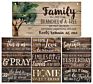 Home Art Wooden Wall Signs Family Plaque Wood Sign Home Wall Decoration