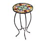 Modern Antique Outdoor round Mosaic Metal Garden Table Colorful