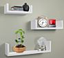 U Shaped Floating Wall Shelves - Rustic Mdf Wall Mounted Display Rack | Multi-Purpose Hanging Shelves