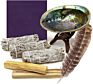 Robin Crystal Abalone Shell Sage Set Cleansing Smudge Kit for Healing