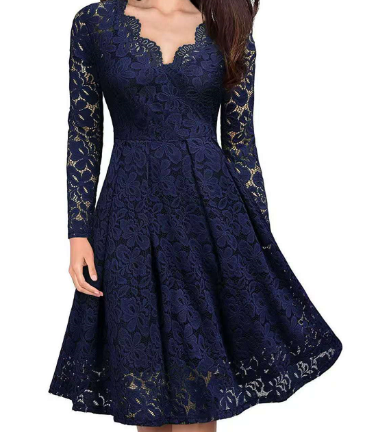 Women's One Piece Long Sleeve Casual Dress Flower Girls' Dresses