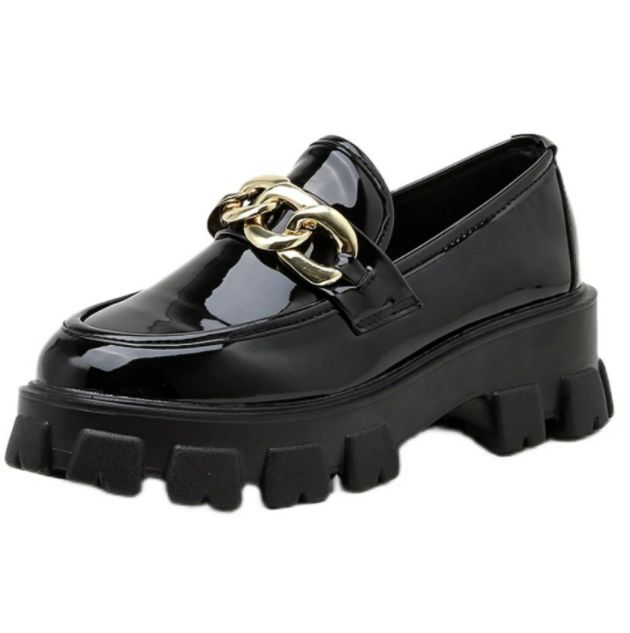 Women's Apartments Lolita Mary Jane Shoes for Women Spring Platform Ladies Moccasins Vintage Soft Slip on Chain Oxford Shoe