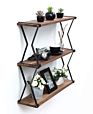 Design Wall Mount Modern Industrial Metal Rustic Wood Floating Angle Adjustable Shelf Brackets Bathroom, Bedroom, Kitchen,