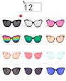 Elegant Men and Women Colored Oversized Sunglasses