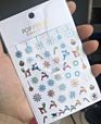 Tree Snow Snowflake Nail Sticker Christmas Hanging Machine Decoration Nail Art Transfer Adhesive Sticker