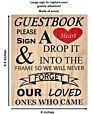 Wedding Guest Book Iron Wood Photo Frame Natural Personality Bubble Bag + Carton Size Rectangular Guestbook Sign 30X40Cm
