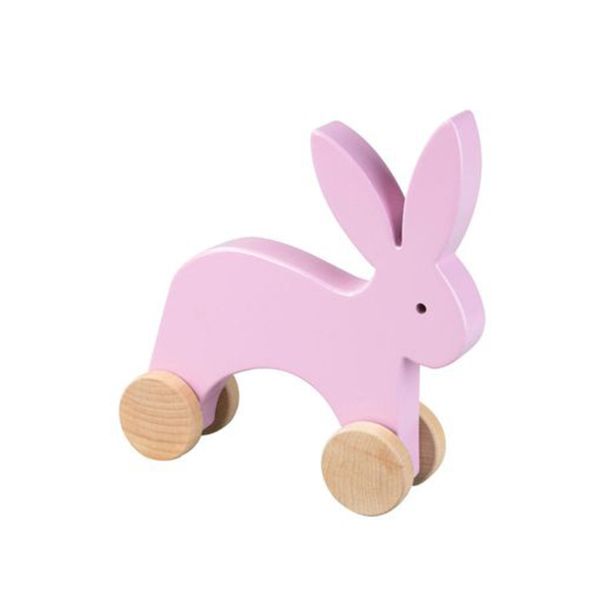 Kids Toddler Pull Toy Wooden Moving Animal Toy