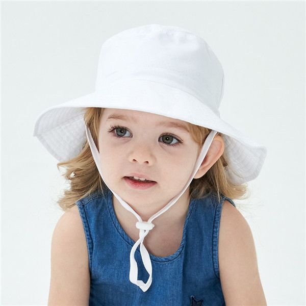 Uv Protection Toddler Baby Girl Travel Bucket Beach Sun Hat with String