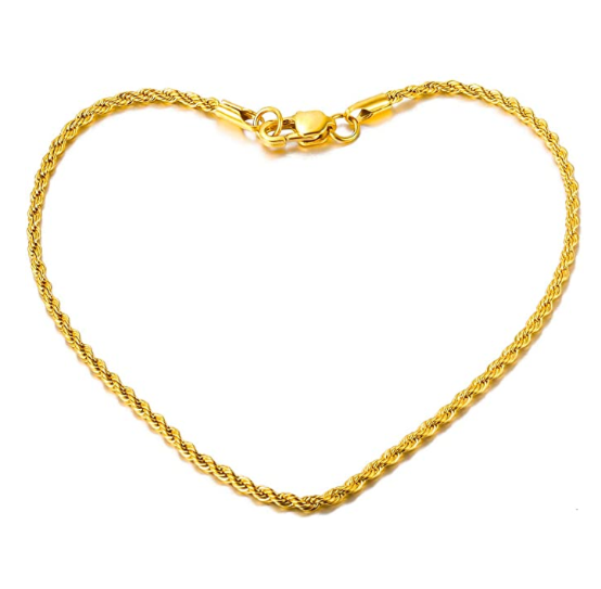 Gold Plated Rope Shell Anklets Stainless Steel Jewelry Anklet Minimalist Bracelet Rope Anklet for Women Wholesaler
