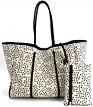 Large Capacity Colorful Printed Portable 2 in 1 Neoprene Beach Handbag