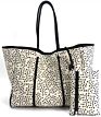 Large Capacity Colorful Printed Portable 2 in 1 Neoprene Beach Handbag