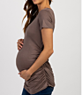 Ruched Sides Maternity Tops Women's Tops Breastfeeding Athletic Tops Women