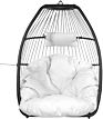 Indoor Luxury Rattan Chair Patio Egg Shape Hanging Set Lazy Swing Chairs for Sales