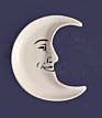 Moon Face Jewelry Ceramic Trinket Dish