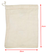 Small Eco-Friendly Foldable Natural Color Shopping Double Stitched Seamed Organ Cotton Produce Bag for Fruit and Vegetable