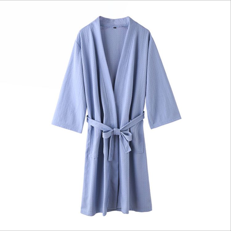 Robe Mens and Women Plush Pajamas Sleepwear Loungewear Hotel Waffle Bathrobe